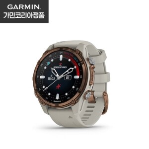 [가민/GARMIN] Descent Mk3i 43mm (디센트 MK3i 43mm) 브론즈 PVD 티타늄 프렌치 그레이 실리콘 밴드
