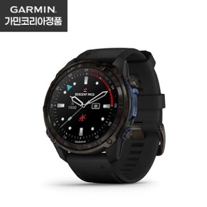 [가민/GARMIN] Descent Mk3i 51mm (디센트 MK3i 51mm) 카본 그레이 DLC 티타늄, 블랙 실리콘 밴드