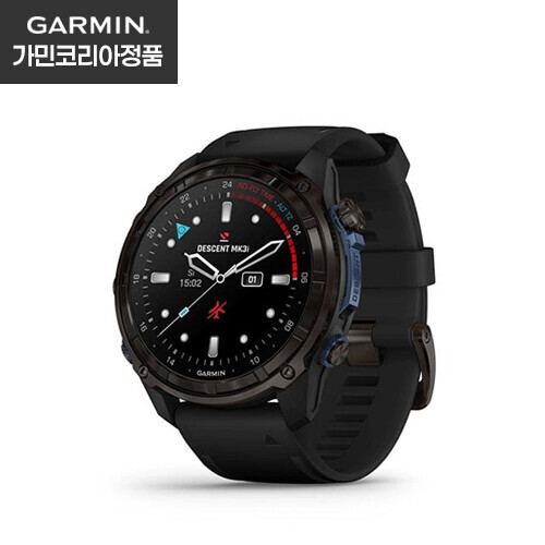 물이좋다,[가민/GARMIN] Descent Mk3i 51mm (디센트 MK3i 51mm) 카본 그레이 DLC 티타늄, 블랙 실리콘 밴드